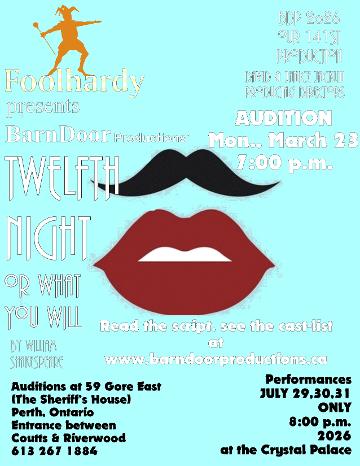 Twelfth Night 2026 poster